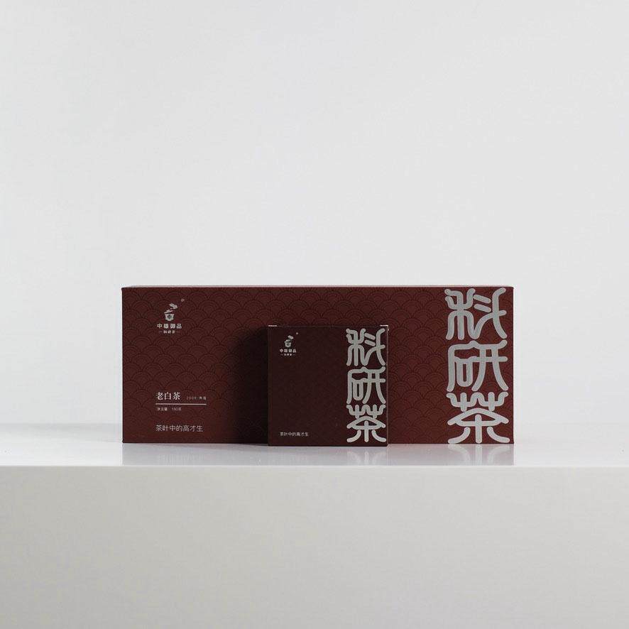 中雄御品科研茶2008方片寿眉福建老白茶