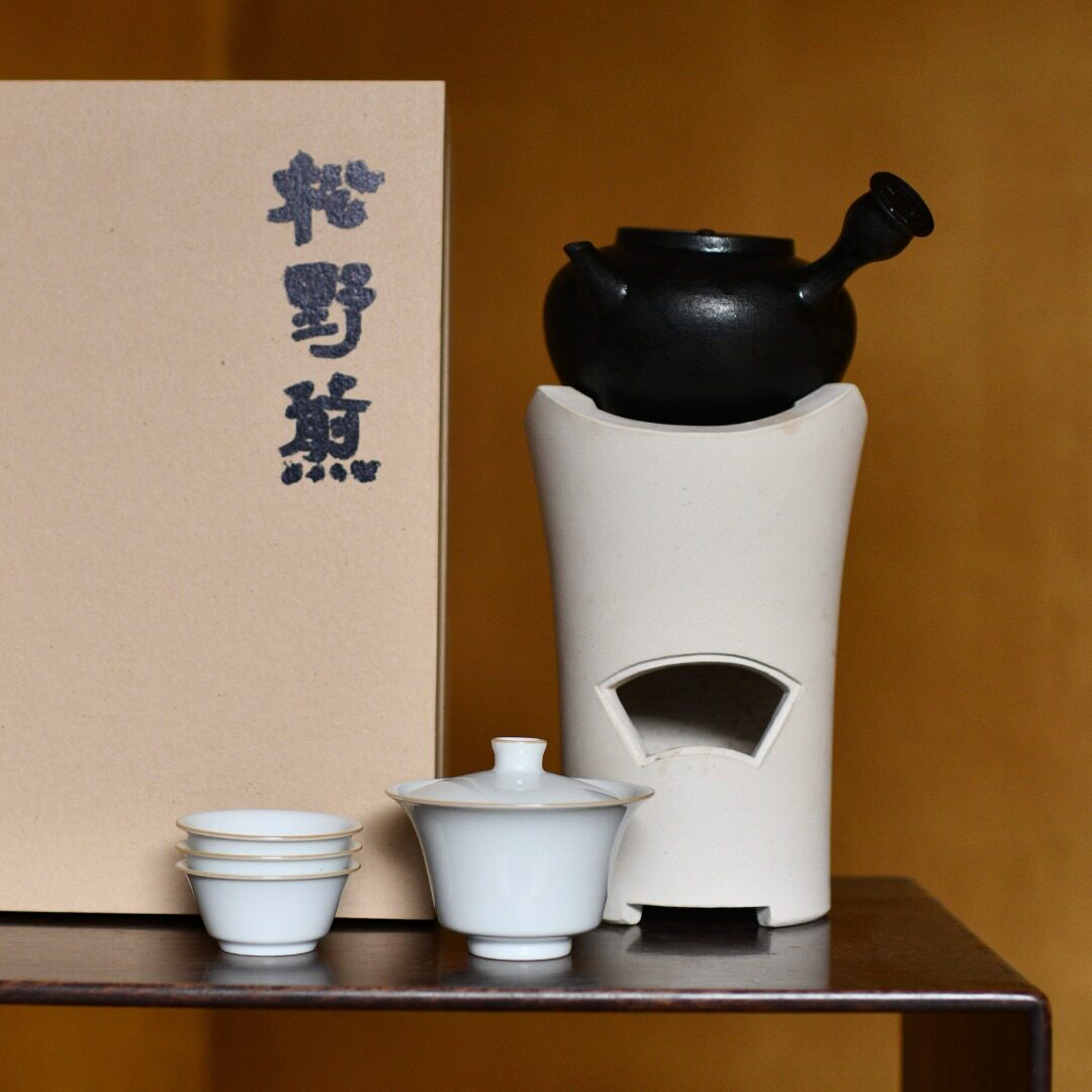 谷雨山房松野煎茶事茶具景德镇陶瓷冬季围炉煮茶的中式美学