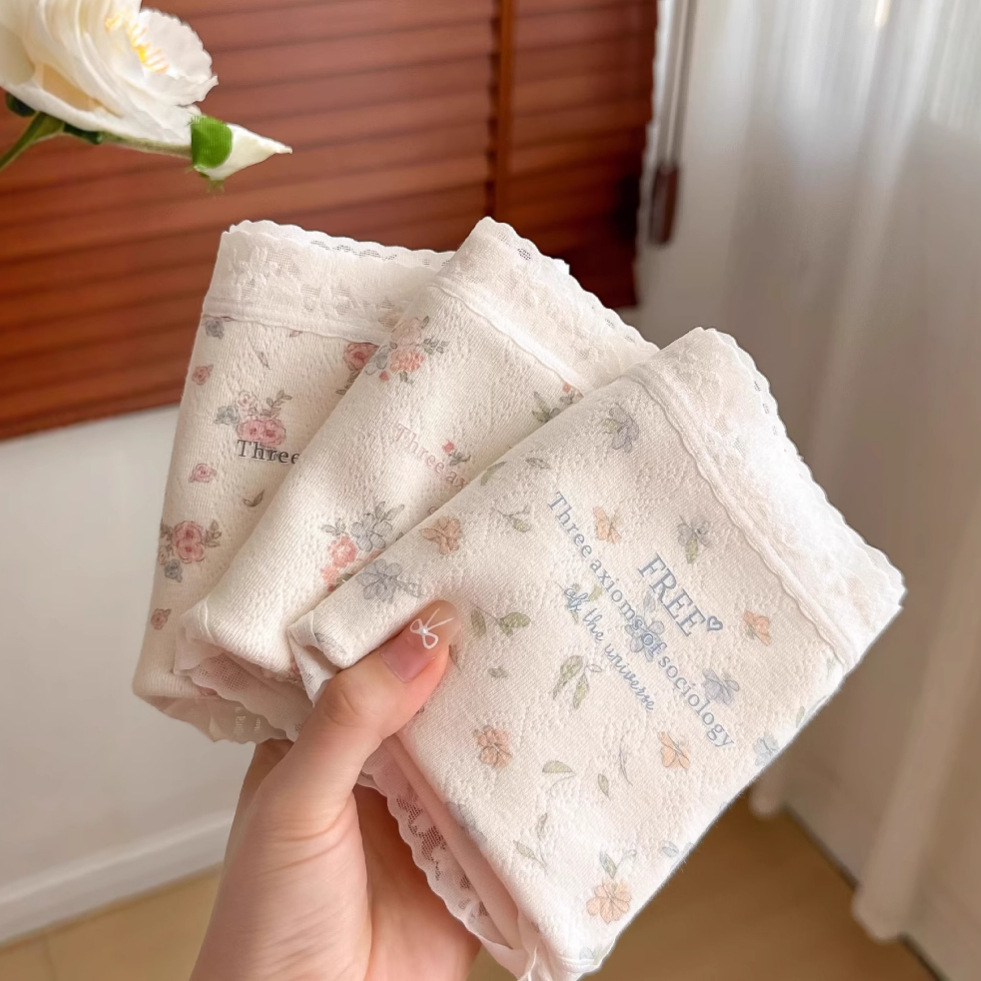 ALX｜法式浪漫花园～7A碎花纯棉透气包臀无痕柔软内裤