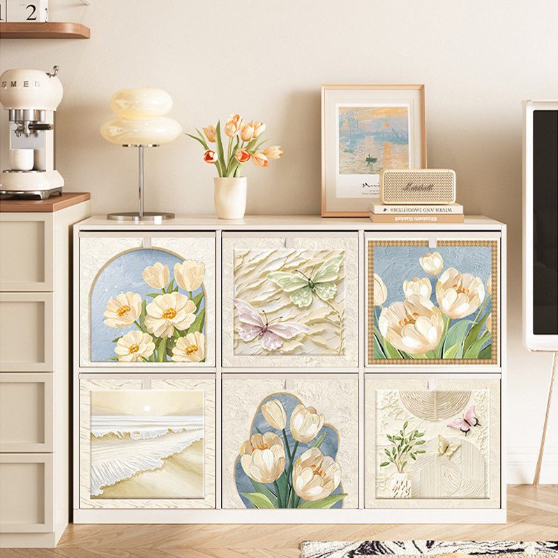 奶油风收纳箱家用大容量卡莱克格子柜收纳筐衣服玩具整理盒可折叠,收纳整理,收纳箱,淘宝优惠券,粉丝福利购,淘宝优惠卷