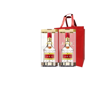 五粮液52度第八代普五500ml双瓶配礼袋 赠礼盒 送礼推荐