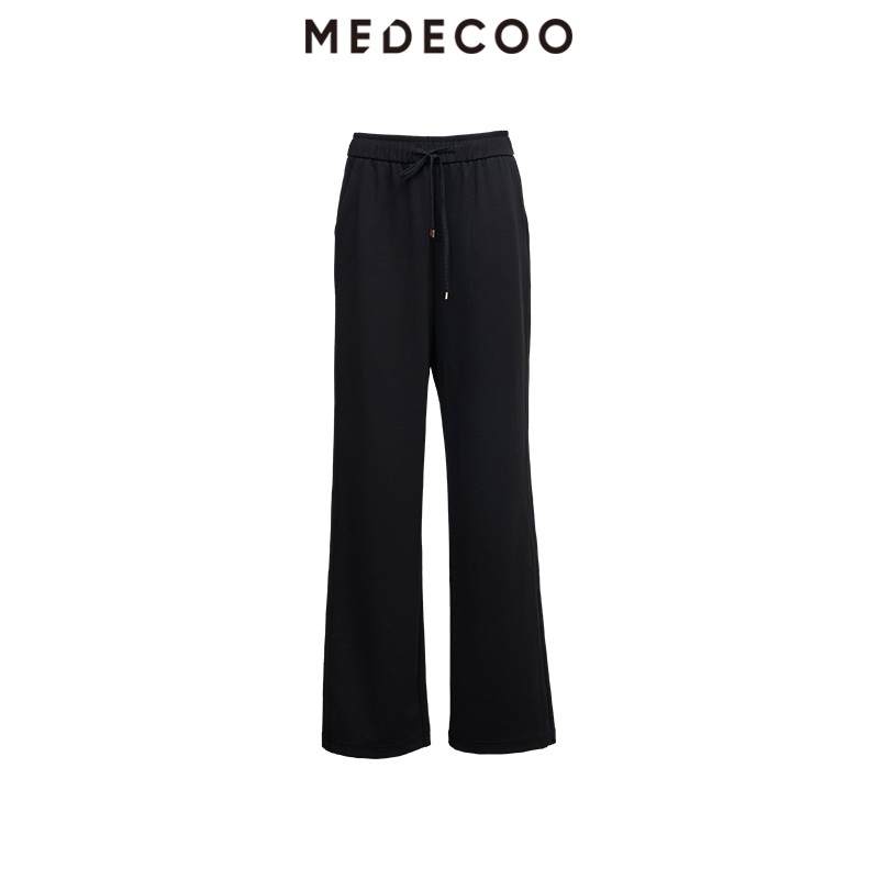 墨蒂珂休闲直筒系带运动长裤子