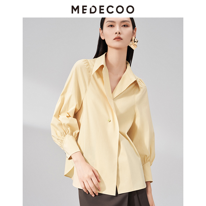 墨蒂珂宽松长袖公主袖衬衫