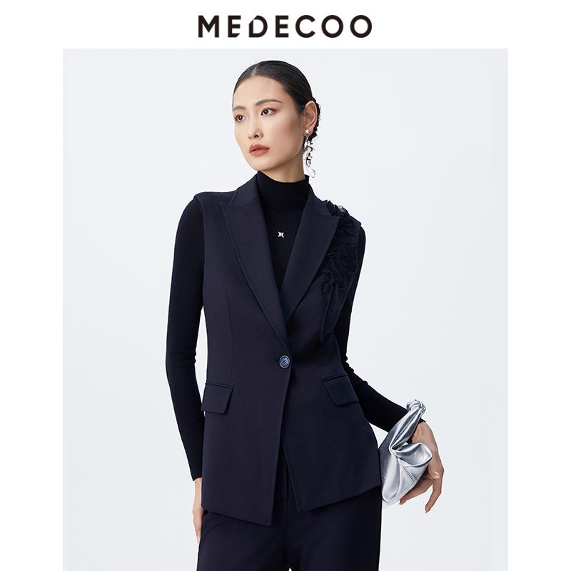 墨蒂珂2025春季新款无袖马甲外套