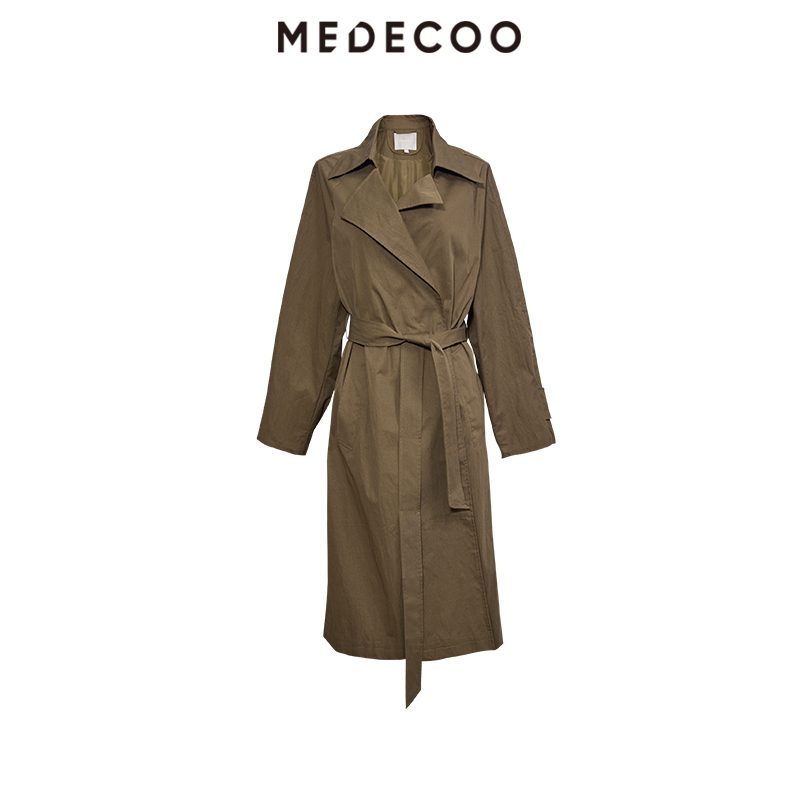 墨蒂珂浴袍式风衣长袖长款外套