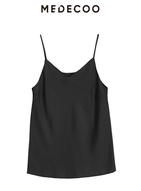 MEDECOO/墨蒂珂秋季新款可拆卸金属装饰雪纺背心吊带内搭MHC61103
