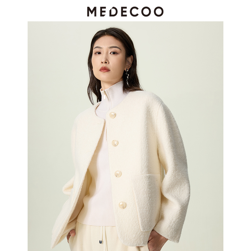 墨蒂珂2025秋冬新款羊毛短款外套