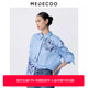 MEDECOO 宽松显瘦上衣MJC50205 印花条纹衬衫 墨蒂珂2025春新款 女装