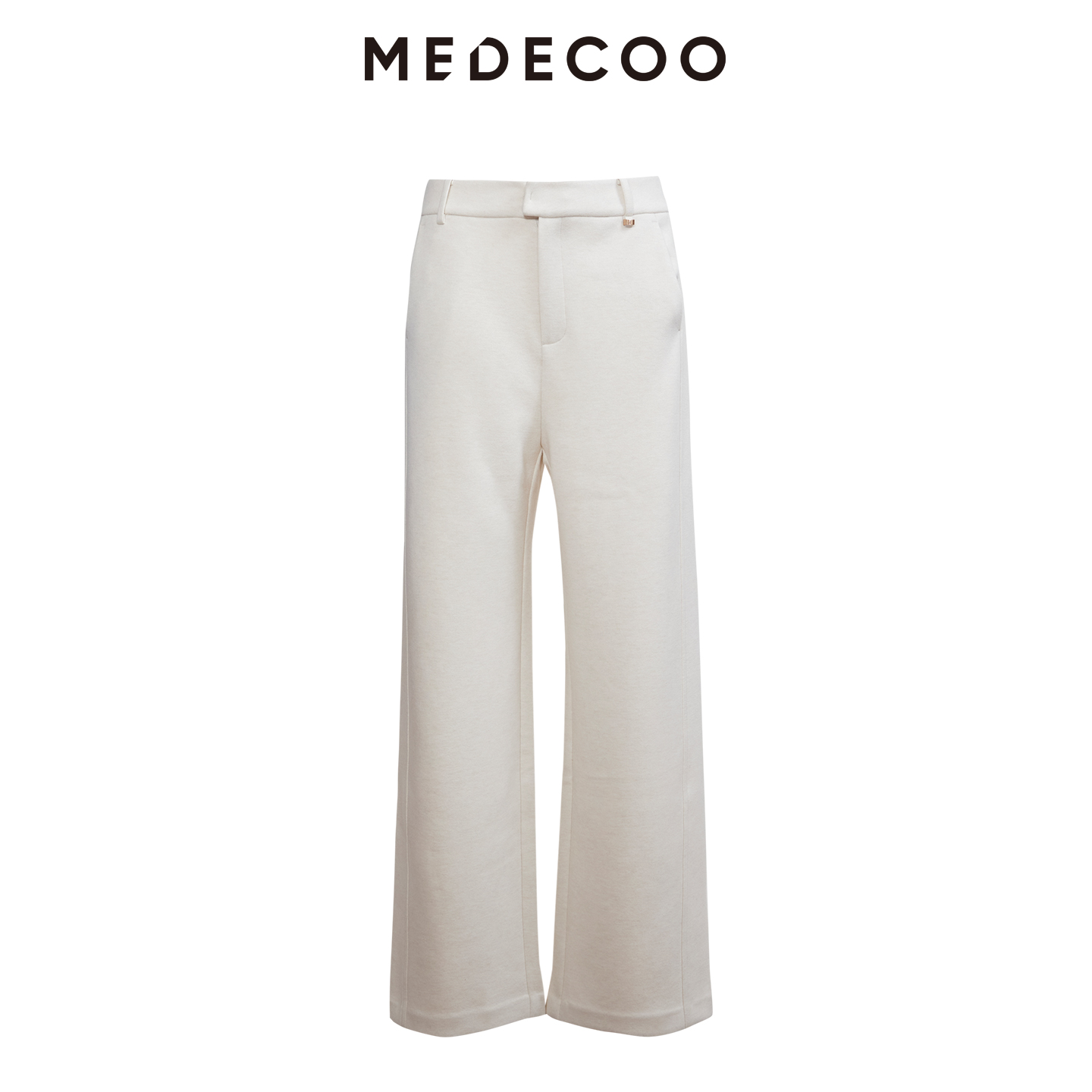 墨蒂珂纯色显瘦直筒休闲长裤女