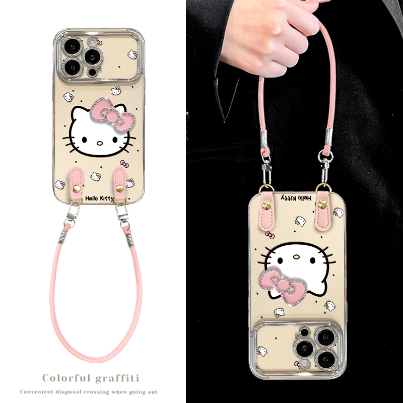 适用苹果系列KT猫蝴蝶结手机壳