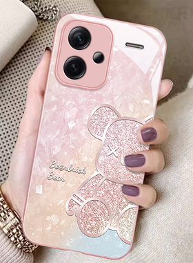 适用红米note13pro+手机壳13rpro新款12pro极速版可爱12turbo钻石小熊11tpro+轻奢11se高级感9/105g时尚外壳