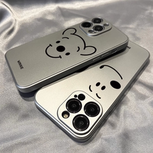 适用苹果15手机壳iphone14promax男女新款13mini防摔12全包11简约8plus卡通7史努比维尼熊6s网红电镀银潮软壳