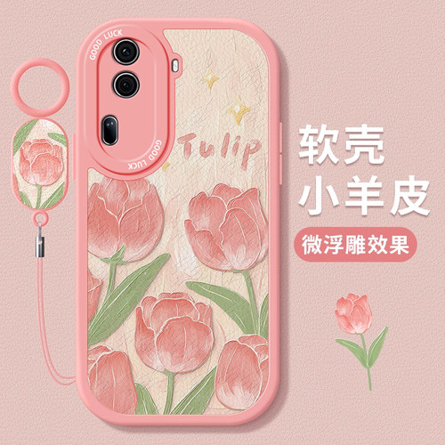 opporeno全系唯美郁金香手机壳