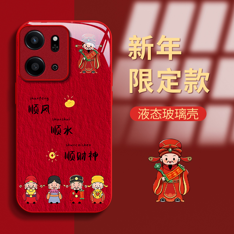 适用荣耀play系列财神爷手机壳