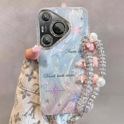 适用华为P系列彩色星星手机壳
