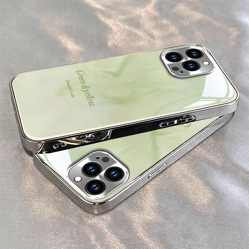 苹果系列电镀电镀晕染英文手机壳