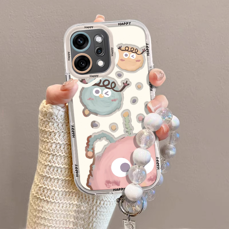 适用怪兽手链OPPOReno14手机壳13爆款12带挂绳11专用10pro+少女9男8防摔7se保护套6全包5K新款4外壳可爱3