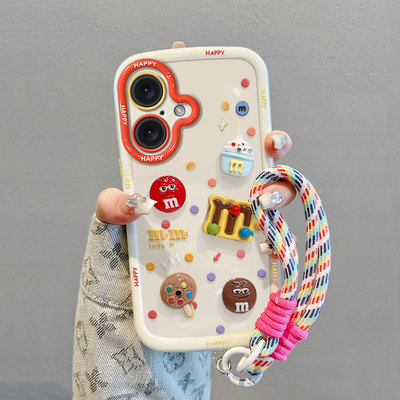 适用苹果系列棒棒糖M豆手机壳