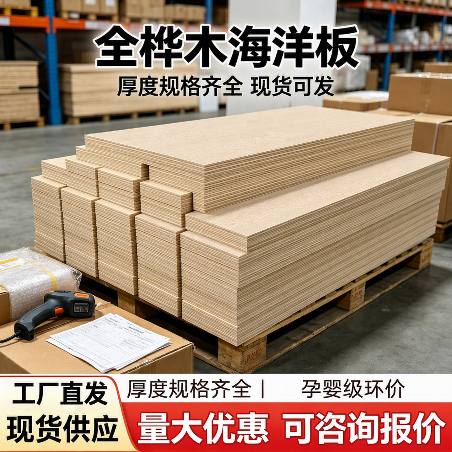 桦木实木板定制衣柜分层隔板图片