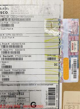 ASA5515-K8 全新原装行货 有3台