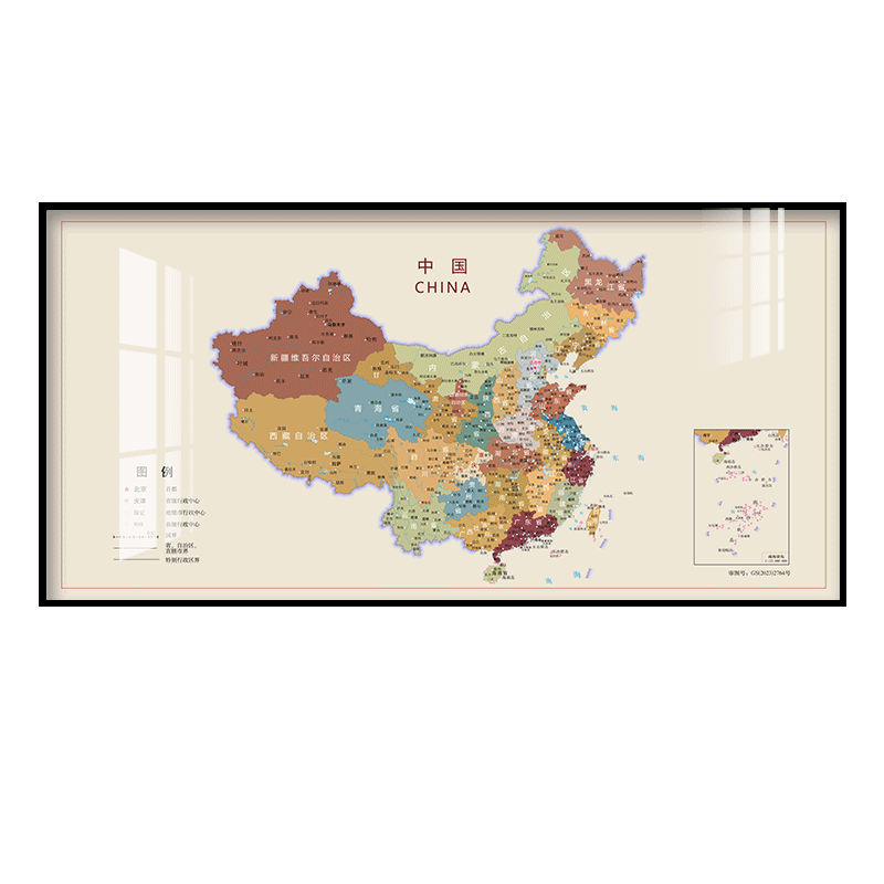 地图装饰画公司会议室世界地图墙画客厅沙发背景办公室墙壁挂画