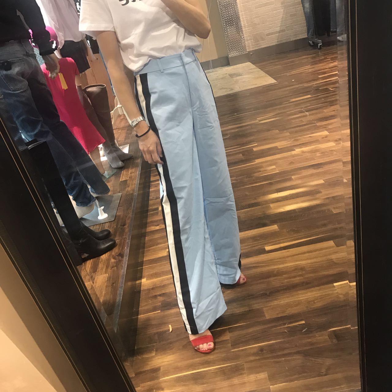 老友迹美代 grey lab high waist wide leg pants 女士高腰阔腿裤在类目 女装/女士精品, 裤子, 休闲裤中 - 来自Buy2taobao.com提供专业的淘宝代购服务