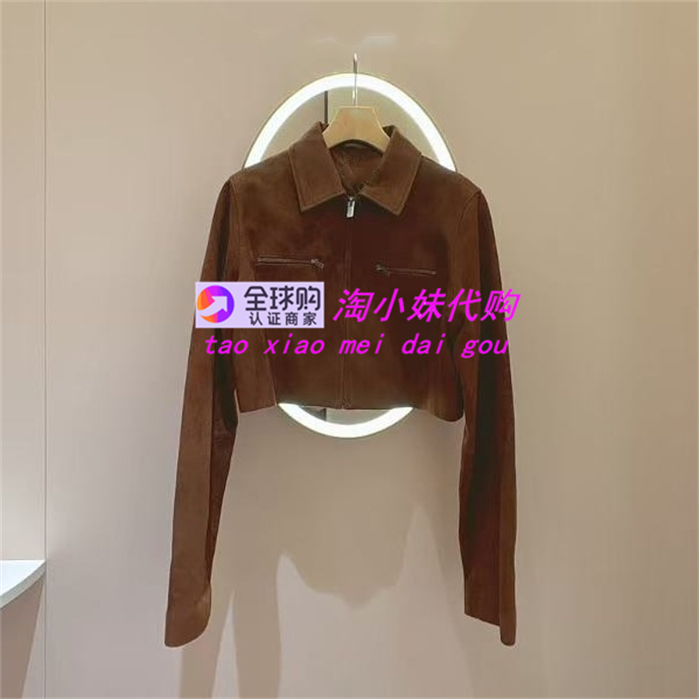 JR2025冬复古机车风翻领短款外套