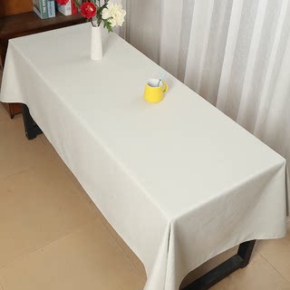 大号防水防油免洗白色餐桌布会议室桌布长方形沙龙会布艺尺寸定制