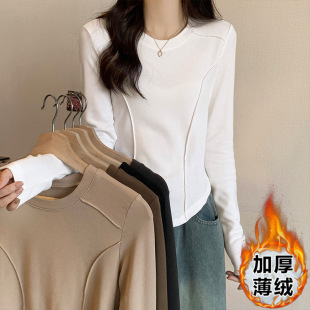 中山市诺蒂卡制衣厂加绒加厚打底衫秋冬t恤女内搭修身气质显瘦