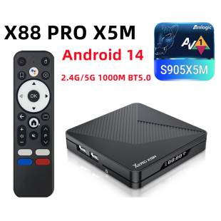 X88PROX5M Amlogic S905X5M 2.4G 5G WiFi BT5.0 Ai-SR 4KTV Box