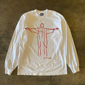 张开双手欧美hiphop高街小众长袖 90s90s90s 300克重磅纯棉 上衣