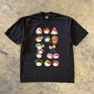 小众设计短袖 90s90s90s 港风男女情侣款 2025春夏新款 T恤 重磅不透