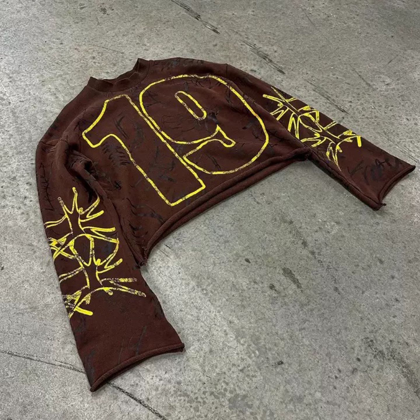 y2k hoodie~美式哥特风街头数字印花短袖T恤男女宽松嘻哈潮服上衣