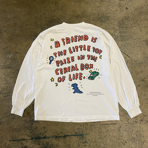 美式复古宽松情侣款百搭长袖T恤