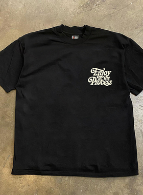 ENLOY THE PROCESS 字母男女情侣宽松小众设计感小众短袖t恤上衣