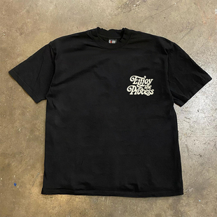 ENLOY THE PROCESS 字母男女情侣宽松小众设计感小众短袖t恤上衣