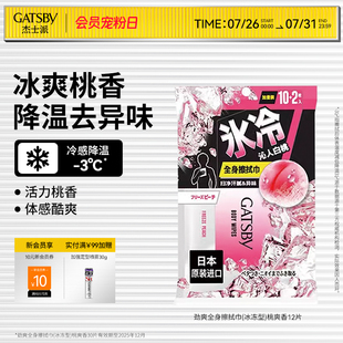 胖东来热销Gatsby杰士派降温湿纸巾全身湿巾祛味冰爽运动降温毛巾