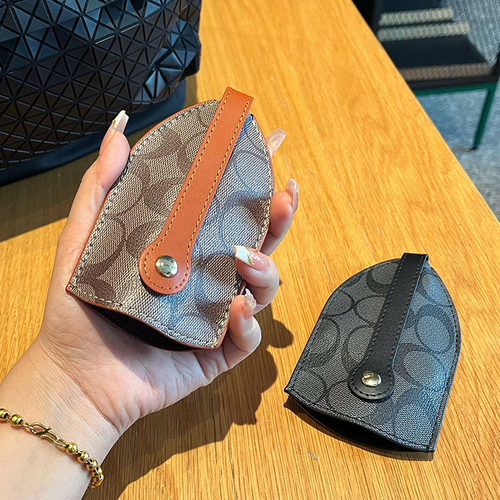 复古山茶花车钥匙包简约收纳套