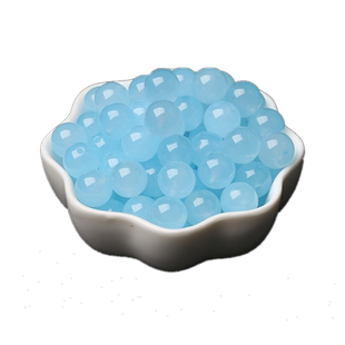 7A海蓝玉髓散珠半成品diy手串珠编织圆珠水晶手链珠宝配件包