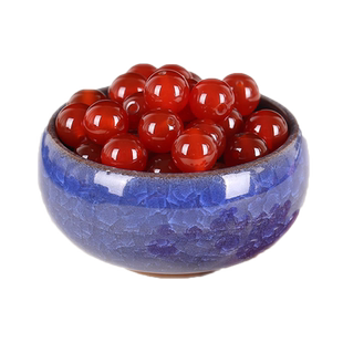 天然黑红玛瑙散珠子半成品diy手工圆珠编织串手链项链饰品配件7A