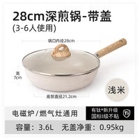 Karo's unique titanium flat pan, non-stick pan, household egg pancake, steak, frying pan, tourmaline small wok, induction cooker thumbnail 4