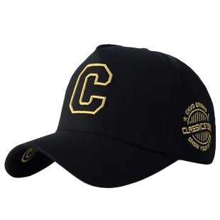 男士高顶棒球帽子秋冬季新款休闲大头围刺绣字母C硬顶鸭舌帽大码