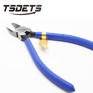 TSDETS 铬钒钢日式薄刀塑料水口钳 电子斜咀钳 TS-A726 6寸水口钳