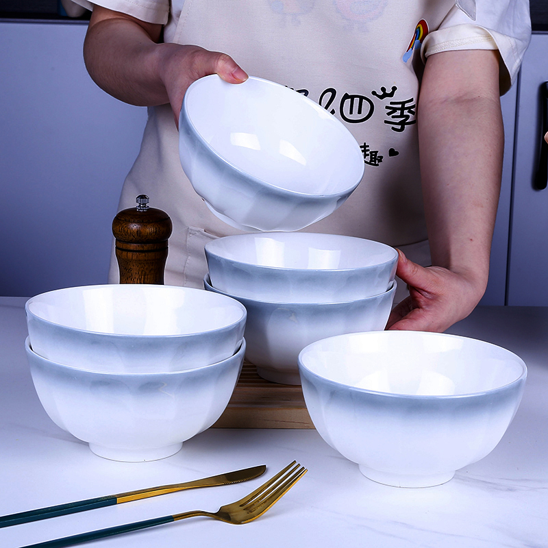 面碗陶瓷釉下彩渐变大碗沙拉碗