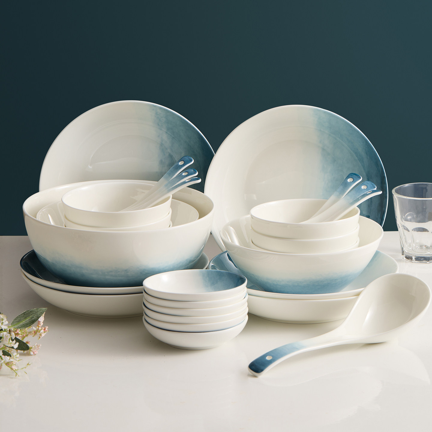 骨瓷餐具套装家用陶瓷碗盘碟子碗盘套装瓷器礼盒,餐饮具,餐具礼盒,淘宝优惠券,粉丝福利购,淘宝优惠卷