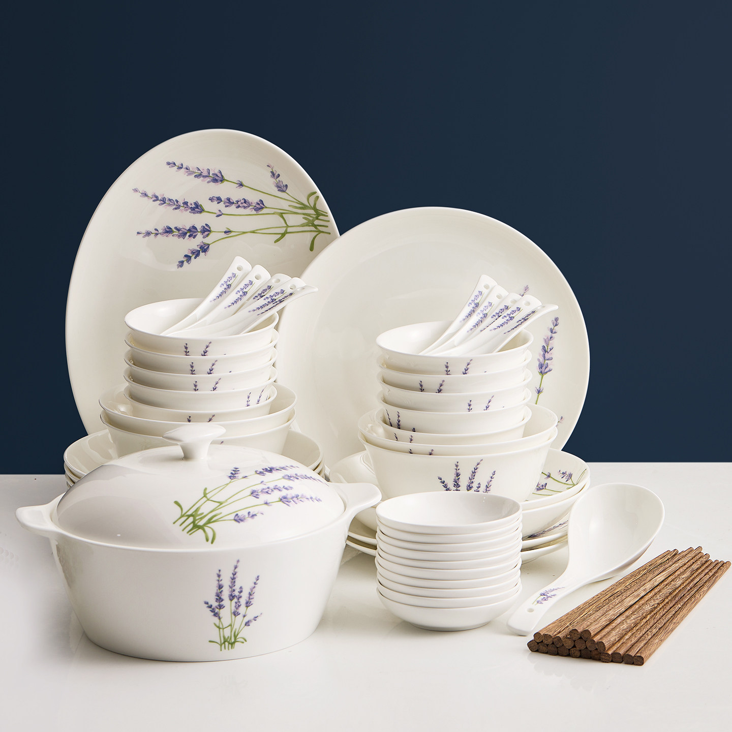 骨瓷碗碟套装家用餐具陶瓷中式碗盘健康可微波,餐饮具,餐具礼盒,淘宝优惠券,粉丝福利购,淘宝优惠卷