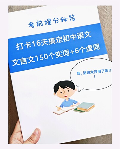 16天搞定初中语文言文实词虚词语文古诗歌文言解题技巧七八九年级