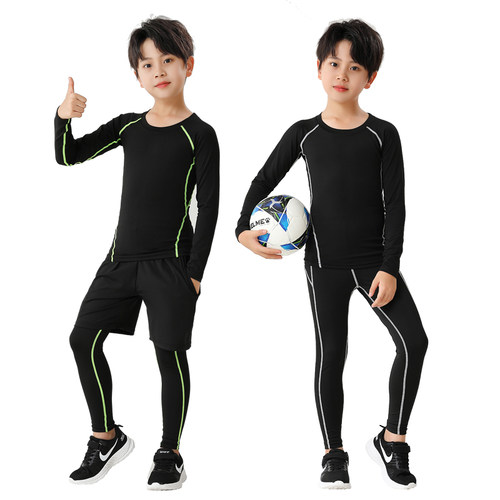男童速干秋冬打底足球运动健身服