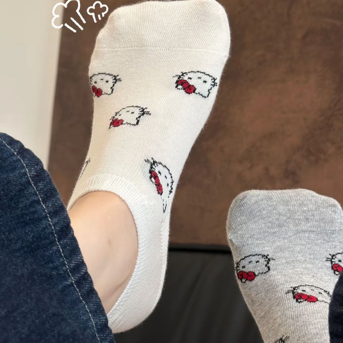 “kitty船袜”卡通袜子女短袜夏