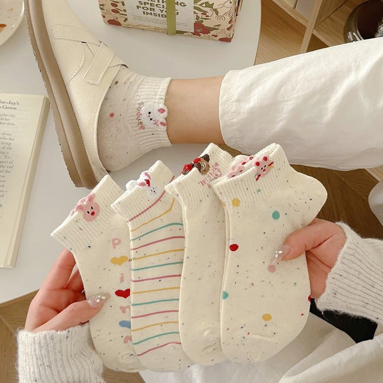卡通袜子女短袜春秋季韩版透气